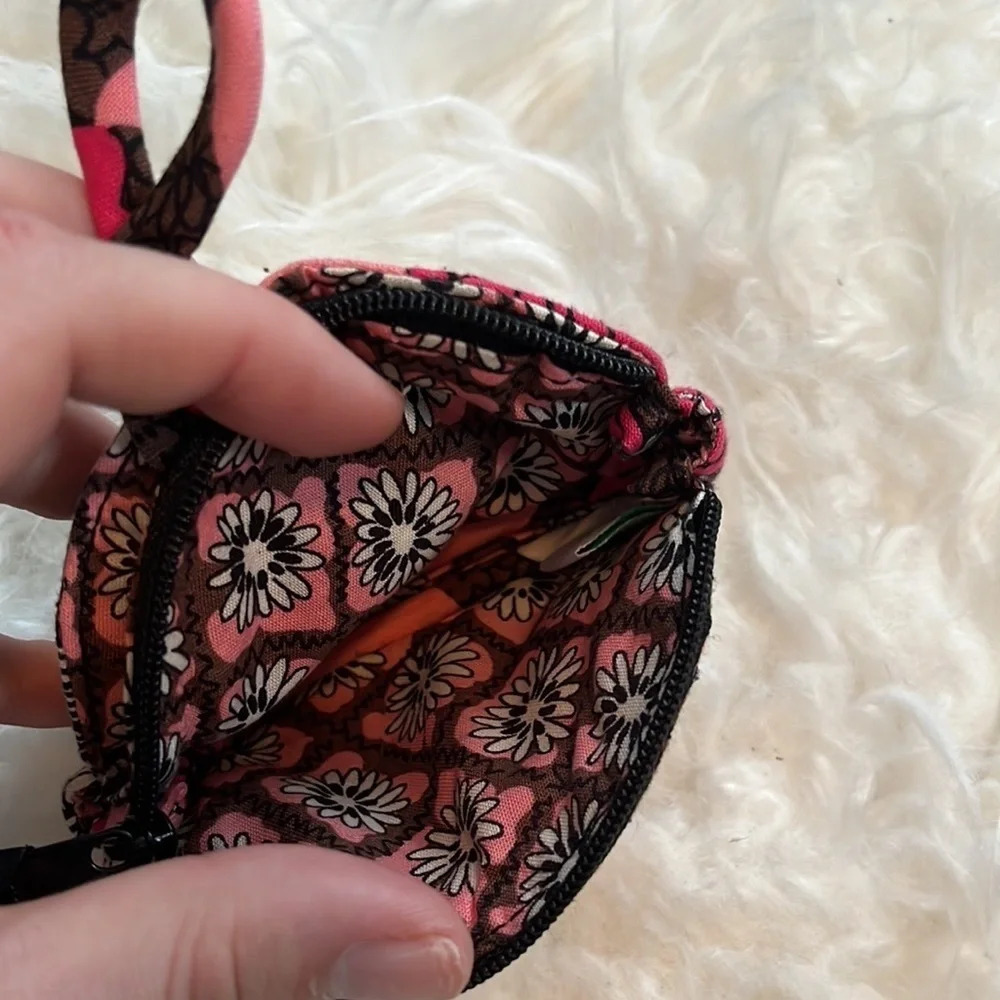 Vera Bradley Mocha Rouge Pattern Change Purse - Picture 5 of 8
